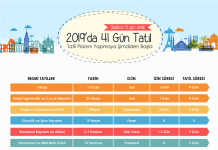 2019 Resmi Tatil Günleri