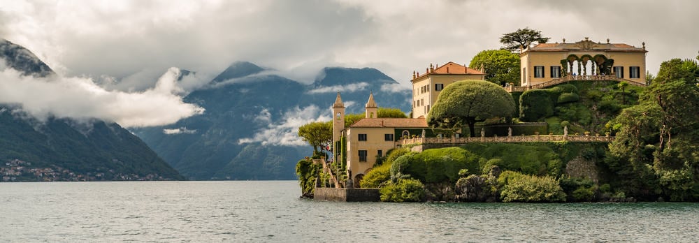 Villa Balbianello in Lenno, Como Gölü İtalya