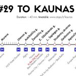 29 numaralı otobüs rotası Kaunas, Litvanya