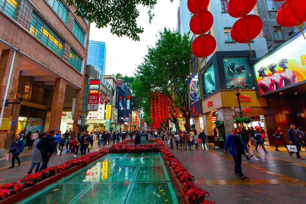 Pekin'de Alışveriş Xiushui Caddesi