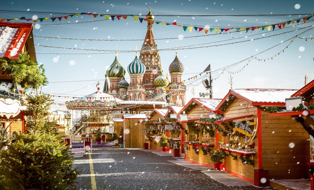 Moskova, Rusya Noel Pazarı