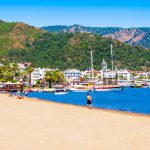 Marmaris city beach in Turkey