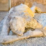 Man trapped at the Pompeii Ruins, Italy