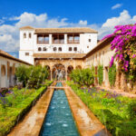 Alhambra de Granada. Generalife’s fountain and gardens